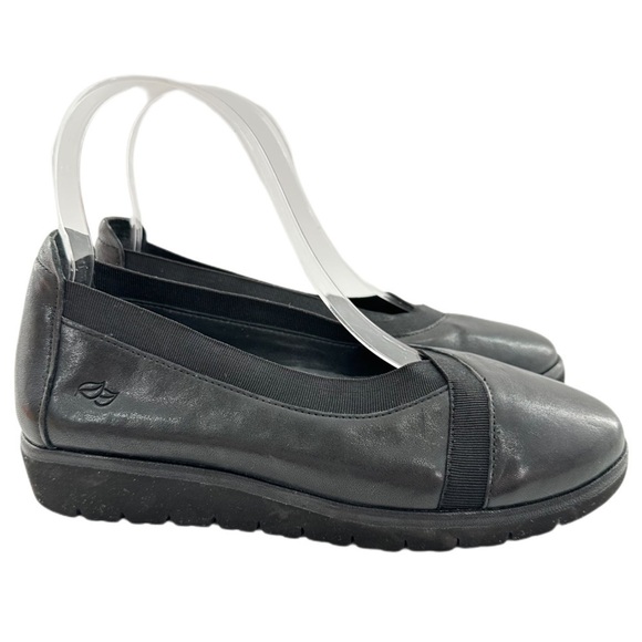 Nurture womens flats size 5.5 black leather platforms chunky - Picture 13 of 13